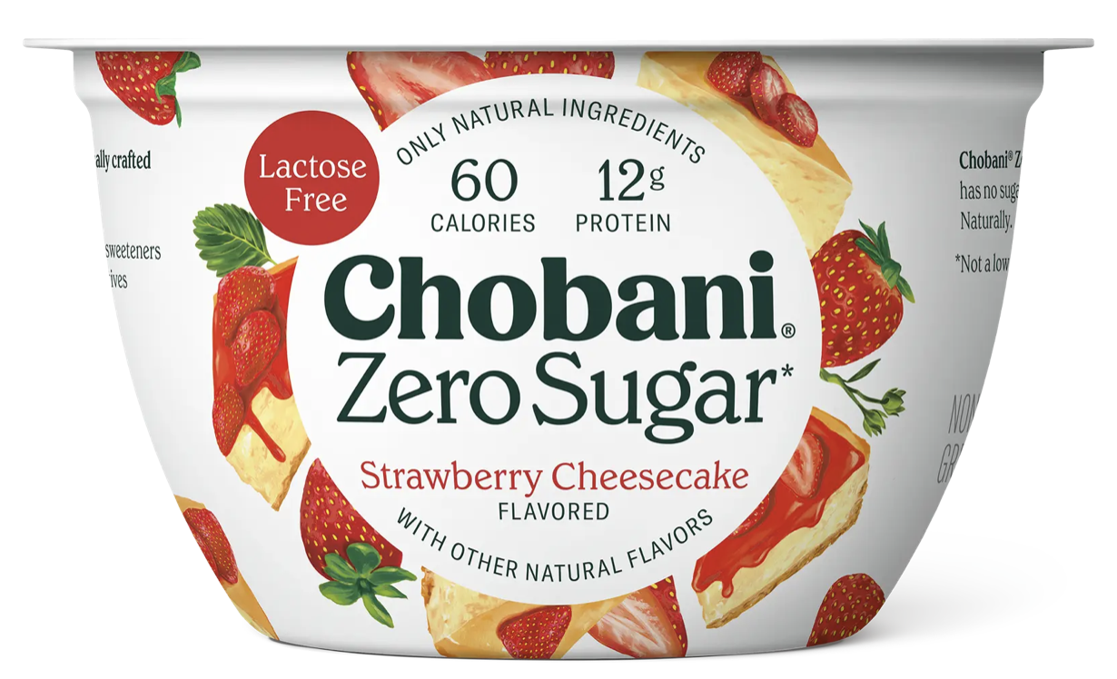 Chobani zero sugar-strawberry cheesecake