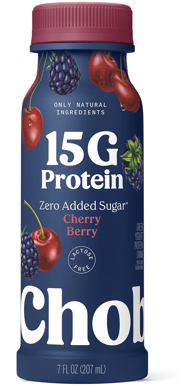 Chobani Bebible zero sugar- cereza y zarzamora