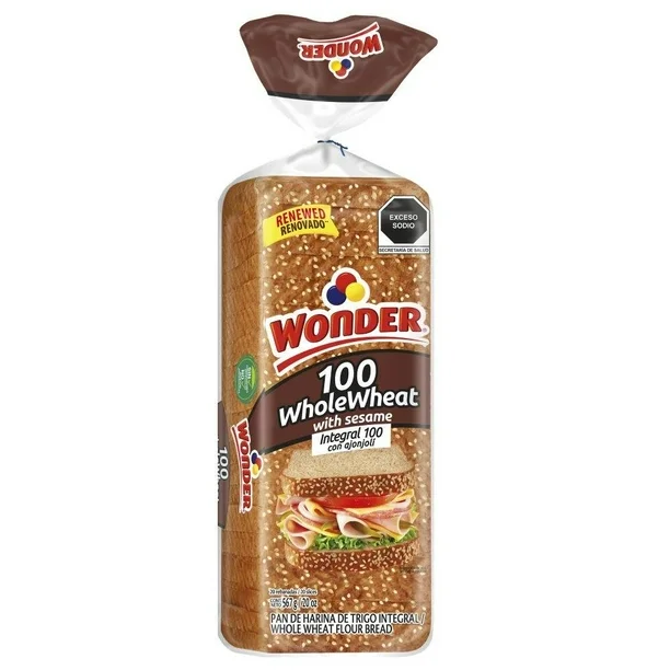Pan integral Wonder con ajonjolí 567 g