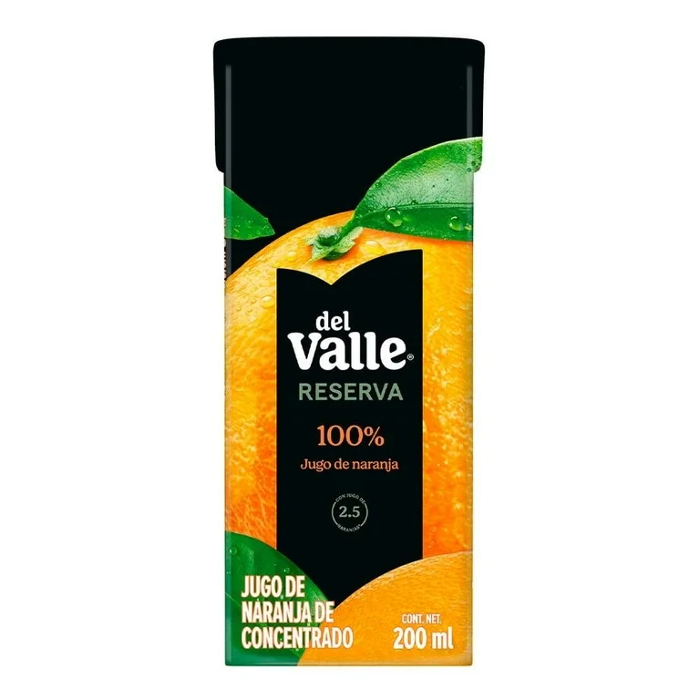 Jugo Del Valle naranja 100% jugo 200 ml
