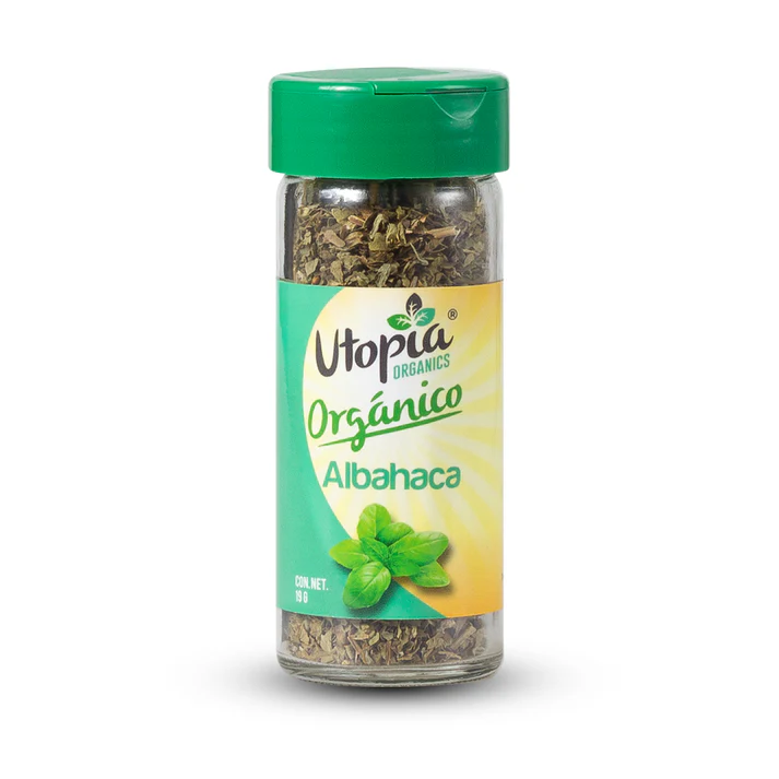 Albahaca Utopia Orgánico Frasco de Vidrio 19g