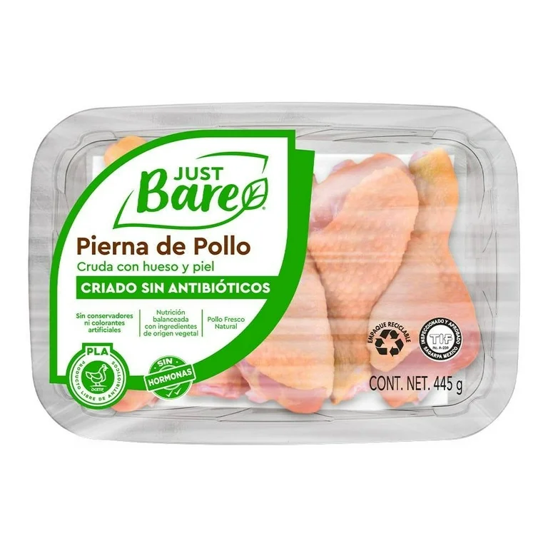 Pierna de pollo con hueso y piel Just Bare