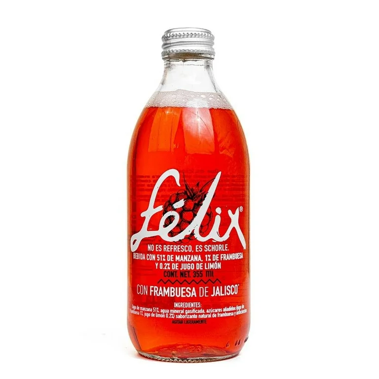 Agua mineral Félix schorle sabor frambuesa Jalisco de 355ml