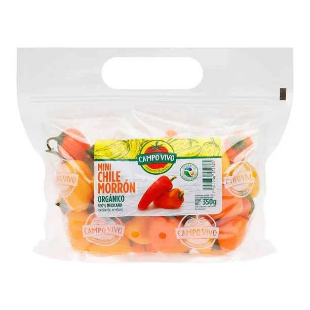 Chile morrón orgánico Campo Vivo mini 350 g