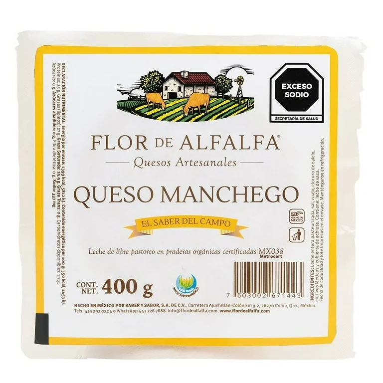 Queso manchego Flor de Alfalfa 400 g