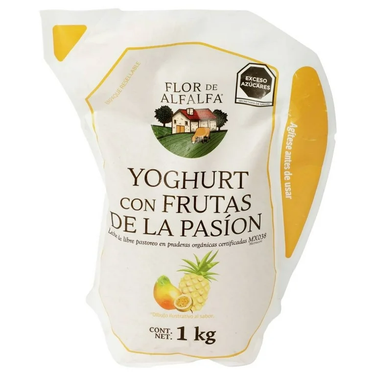 Yoghurt Flor de Alfalfa frutas de la pasión 1kg