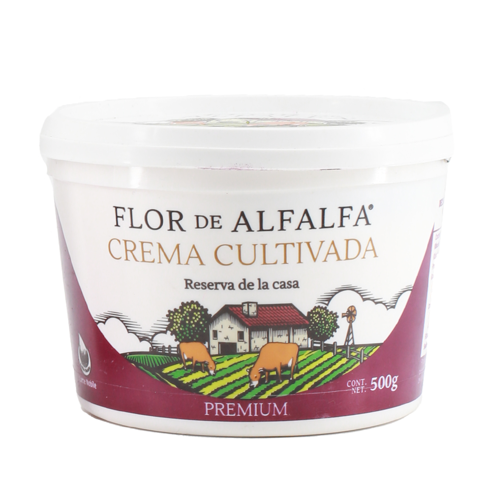 Crema acida cultivada flor de alfalfa 500 g