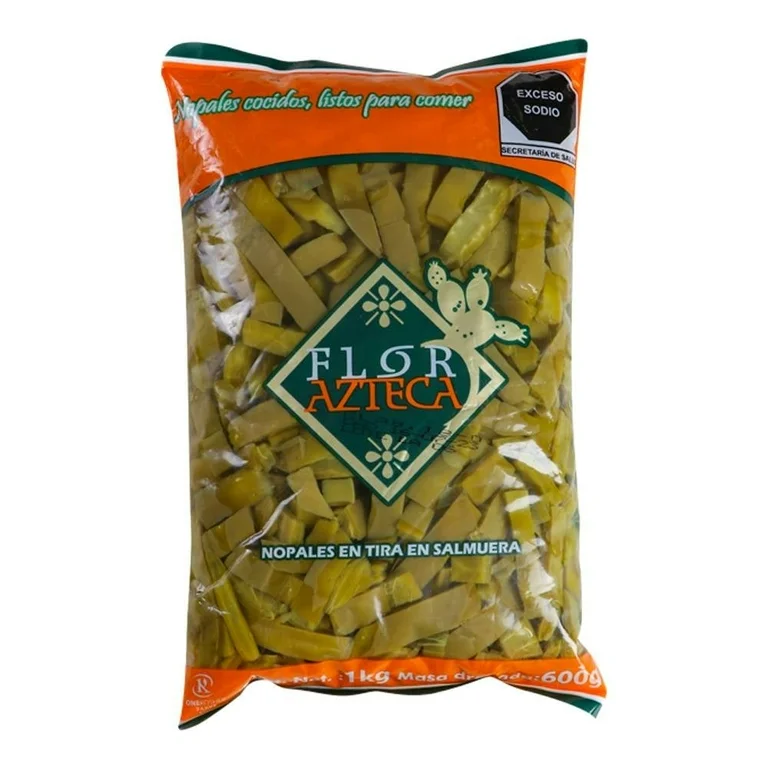 Nopales en salmuera Flor Azteca en tira 1 kg