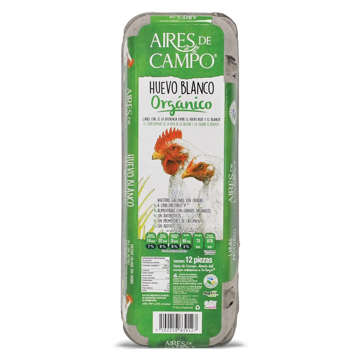 Huevo Aires de Campo Blanco Orgánico