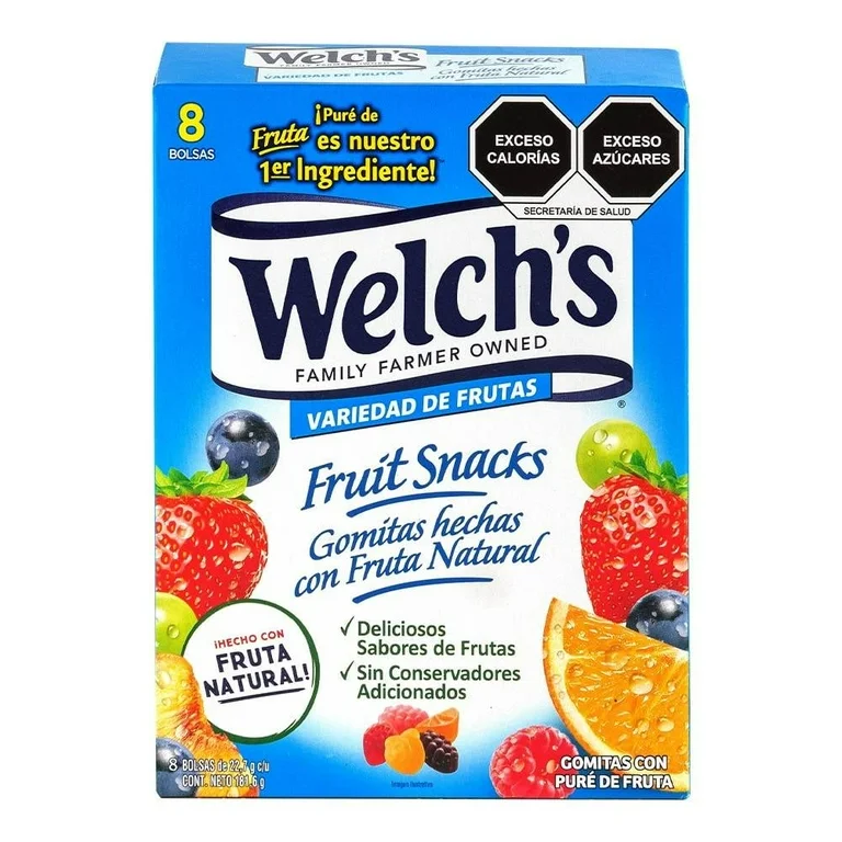 Gomitas Welch's con puré de fruta variedad de frutas