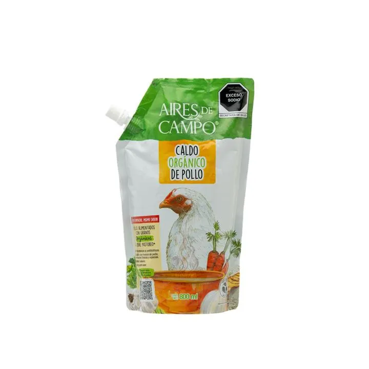Aires de Campo Caldo Pollo Orgánico 800 Ml