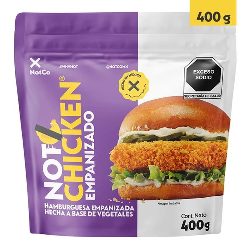 Not Chicken Hamburguesa Empanizada Hecha a Base de Vegetales 400 g