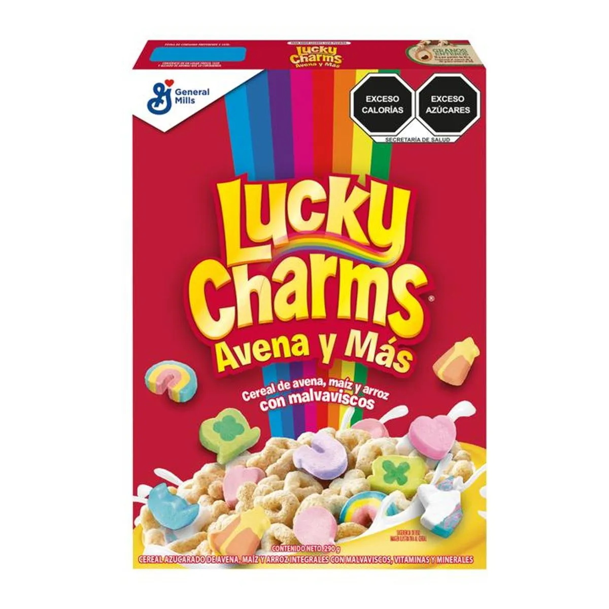 Cereal Lucky Charms de avena, maiz y arroz