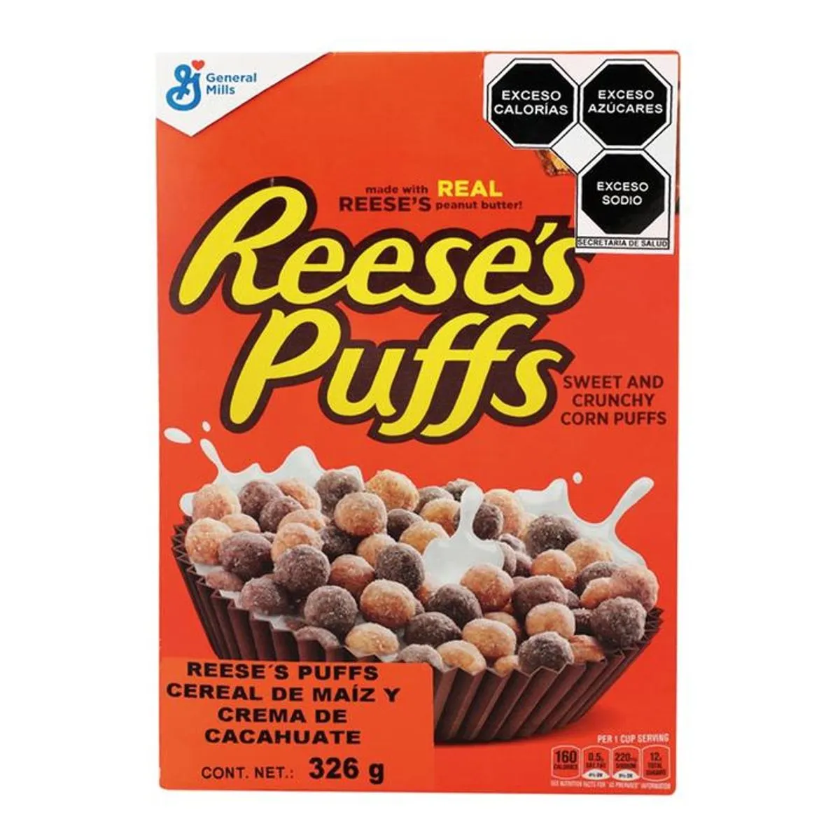 Cereal Reese´s Puffs de maiz y crema de cacahuate